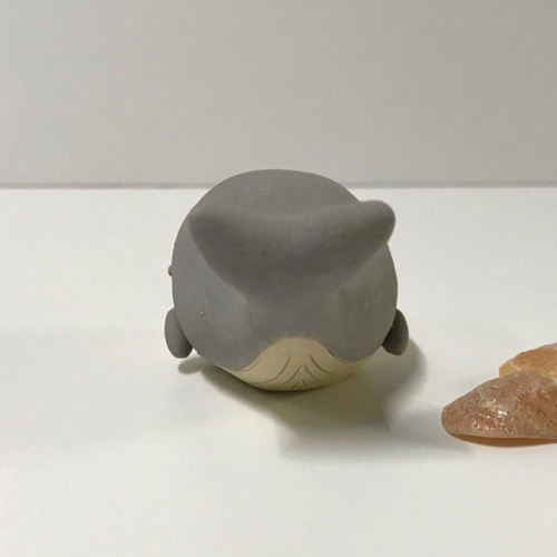 くじら グレー E-123-B 陶製 /Whale /鯨 その他置物
