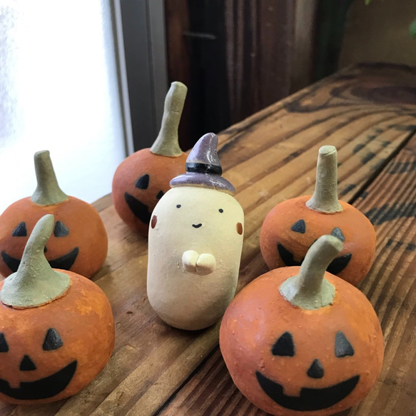 かぼちゃ　　ハロウィン　ＫＡ-182　陶製　/Halloween pumpkin/萬聖節南瓜 10枚目の画像