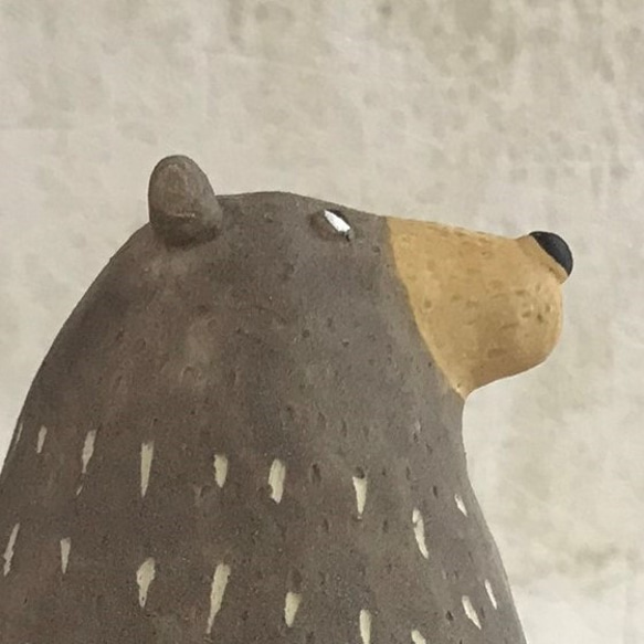 のんびりくま　Ｏ-386　陶製/Bear/熊/Bär/भालू 3枚目の画像