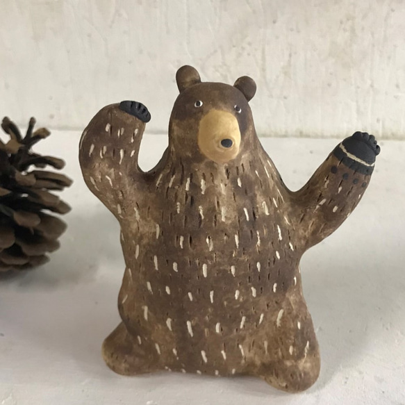 Oh&#39;s Bear (Monotone) O-374-1 陶器/熊/熊 第1張的照片