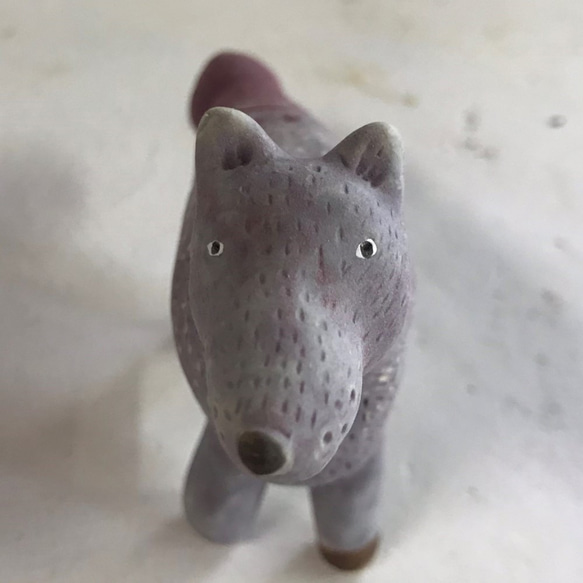 Okami (color) O-379-2 Ceramic / Wolf / Wolf 第4張的照片