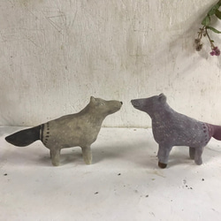 Okami (color) O-379-2 Ceramic / Wolf / Wolf 第8張的照片