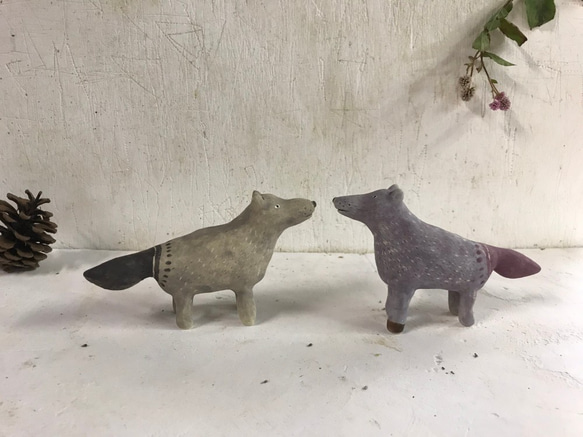 Okami (color) O-379-2 Ceramic / Wolf / Wolf 第8張的照片