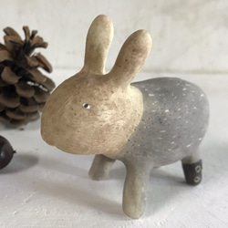 兔子（單調）O-381-1 陶瓷/兔子/Kaninchen/खरगोश 第2張的照片