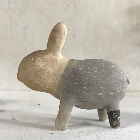 兔子（單調）O-381-1 陶瓷/兔子/Kaninchen/खरगोश 第4張的照片