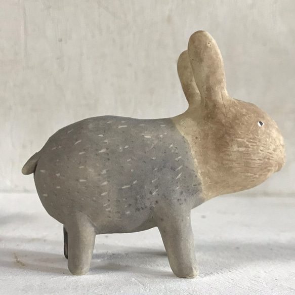 兔子（單調）O-381-1 陶瓷/兔子/Kaninchen/खरगोश 第7張的照片
