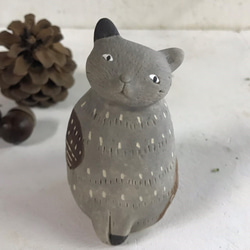 鄰居的貓（單調）O-382-1 Ceramic/cat/cat/Katze/बिल्ली 第1張的照片