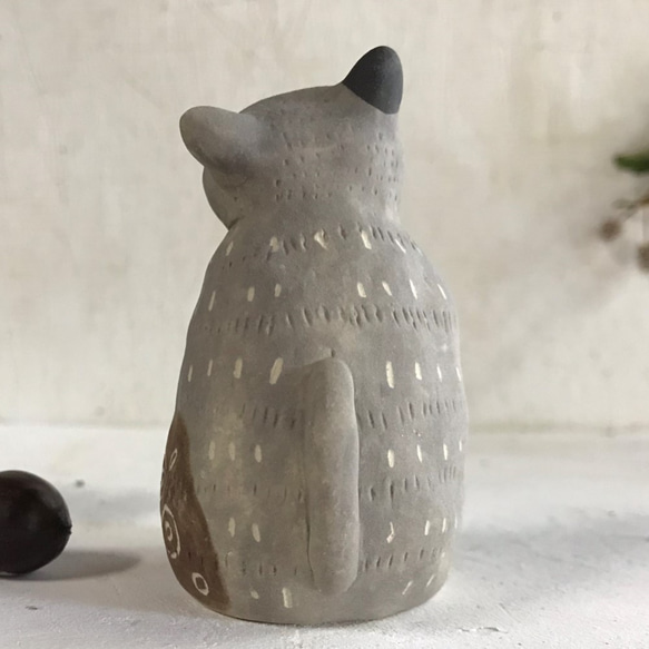 鄰居的貓（單調）O-382-1 Ceramic/cat/cat/Katze/बिल्ली 第5張的照片