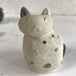 總是來的貓（單調）O-383-1 Ceramic/cat/cat/Katze/बिल्ली 第2張的照片