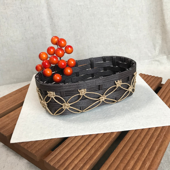 クラフトバンドの小物入れ 紙バンド エコクラフト その他ケース クラフトバンドの小物入れ 紙バンド エコクラフト その他ケース