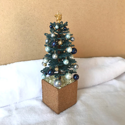 ＊緑ツリー＊　ビーズのクリスマスツリー　ビーズツリー　卓上　クリスマス　ミニチュア　置物　飾り 6枚目の画像
