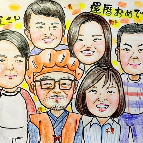 似顔絵お描きします⭐️ まちちのえがおや | 似顔絵☺️ ありがとうございました！ | Instagram