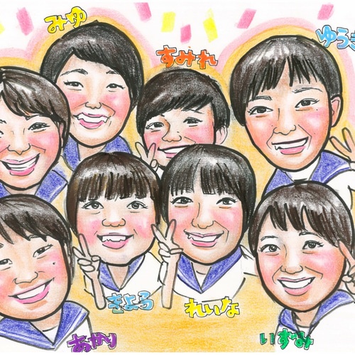 似顔絵お描きします⭐️ そっくりな似顔絵描きます❤ フォトフレーム・写真立て nagisa 通販