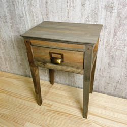 【20%OFF】木製　サイドテーブル　ナイトテーブル　アンティーク　収納　おしゃれ　木製雑貨　かわいい　棚 8枚目の画像