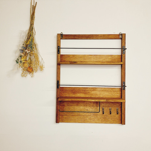 20%OFF】壁掛けラック 壁掛け 棚 木製 キッチン ラック スパイスラック