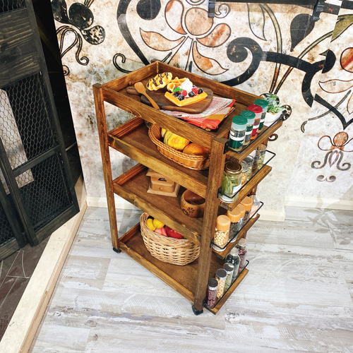 キッチンワゴン ワゴン収納 収納 ワゴン カート アイアン アンティーク