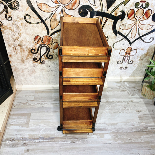 L3612-78 英国アンティーク オーク ワゴン キッチンワゴン 収納ワゴン L3612-78 英国アンティーク オーク ワゴン キッチンワゴン 収納