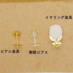 “再次上架”Bijou茴香和棉珍珠耳環（穿孔） 第5張的照片