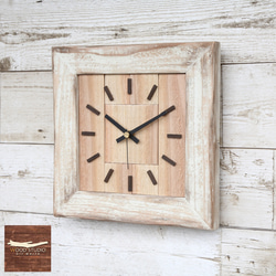 流木や古材で作った、世界にたった一つの手作り掛け時計（C015） 2枚目の画像