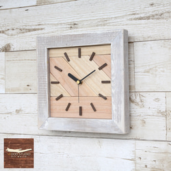 流木や古材で作った、世界にたった一つの手作り掛け時計（C016） 2枚目の画像