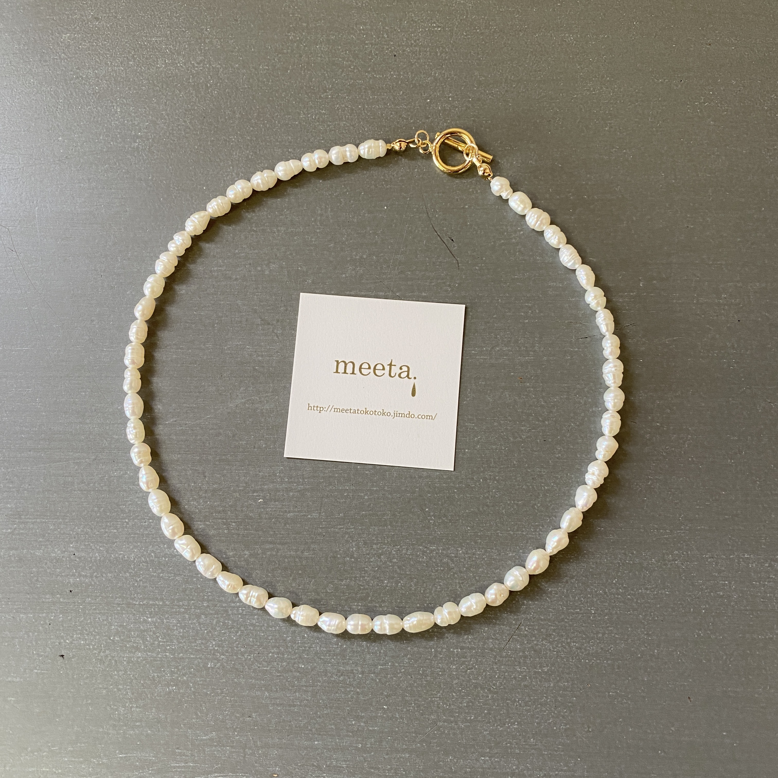 淡水パールチョーカーネックレス　マンテル金具 5,220円