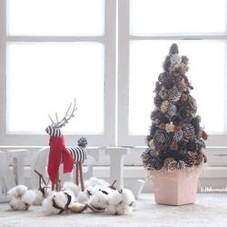 木の実たっぷりスパイスクリスマスツリー*北欧風テラコッタ 2枚目の画像
