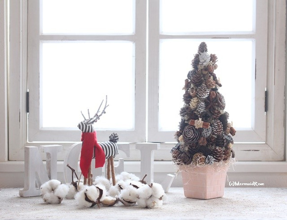 木の実たっぷりスパイスクリスマスツリー*北欧風テラコッタ 2枚目の画像