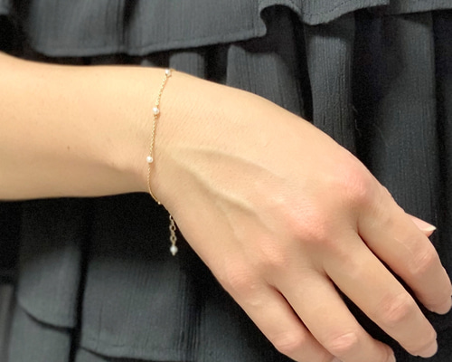 天然石ブレスレット 14kgf カラーオパール 淡水パール 誕生石を4種類選べるブレスレット】天然石 淡水パール ゴールド