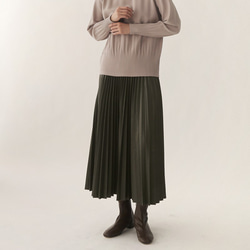 エコレザーのプリーツスカート/1065002 3枚目の画像