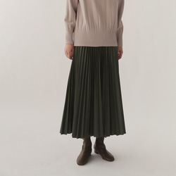 エコレザーのプリーツスカート/1065002 4枚目の画像