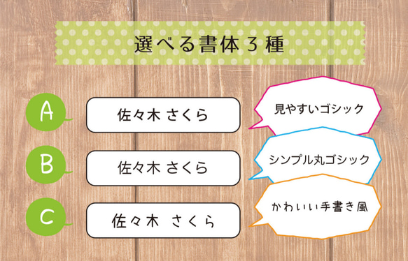 お名前シール(耐水)【えらべる4種】 10枚目の画像