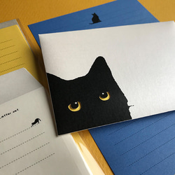 黒猫さんのシンプルレターセット 4枚目の画像