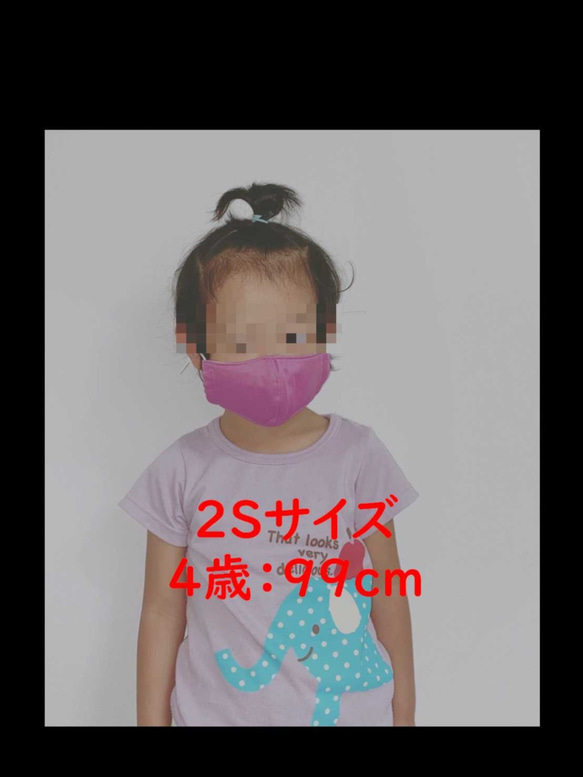 【値下げ】和柄マスク8色5サイズ:子供用:日本製:肌に優しい抗菌マスク:不織布フィルター付き 6枚目の画像