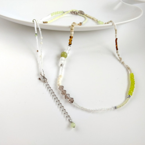 バリューネックレス兼ブレスレット（ライムブラウン） ネックレス  