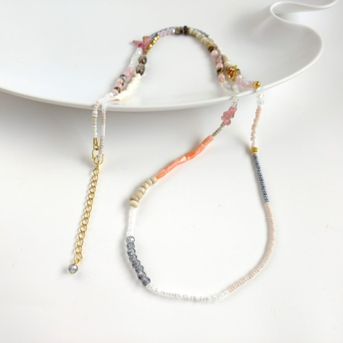 バリューネックレス兼ブレスレット（ピンクパープル） ネックレス  