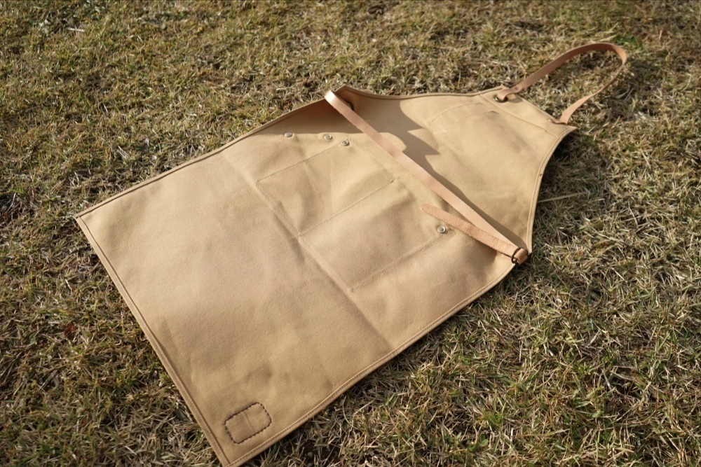 ワークエプロン♦ヤマブキ♦ キャンバス×レザー gergana.siteforgestudio.com