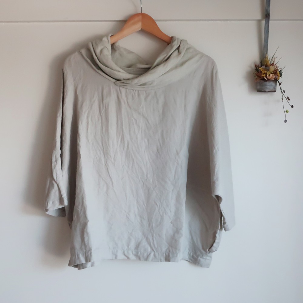 型紙】リネンで作るスヌード風襟付きブラウス（フリーサイズ