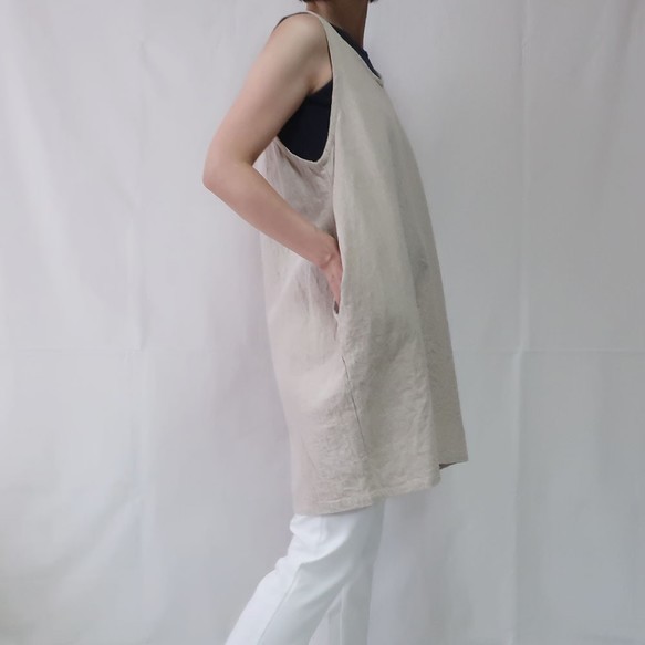 【型紙】ドロップポケットジャンパースカート（フリー） 3枚目の画像
