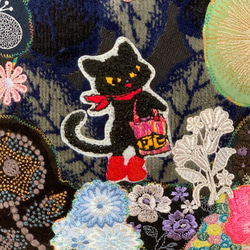 お花畑にお出掛け★クロッチ♪ミナペルホネン・PJC等刺繍生地コラージュ アネロリュック♪ 5枚目の画像