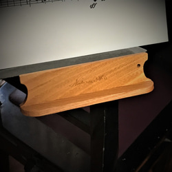 ケヤキＢ／ヴァイオリンモチーフの譜面台鉛筆置き／マグネット吸着 2枚目の画像