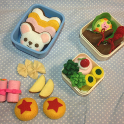再販2 くまさんのサンドイッチセット フェルト お弁当 おままごと 