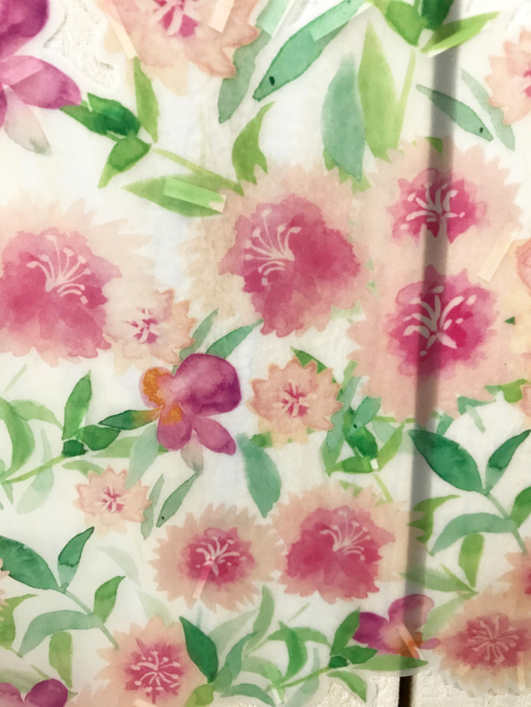 再販《ナデシコ》スッと壁に溶け込むウォールステッカー　※水濡れOK・テカリ無し 2枚目の画像