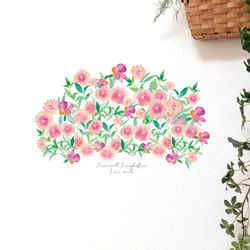 再販《ナデシコ》スッと壁に溶け込むウォールステッカー　※水濡れOK・テカリ無し 4枚目の画像