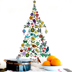 クリスマスツリー(カリグラフィー)  ウォールステッカー/ウォールデコ 1枚目の画像