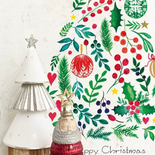 超早割 水彩クリスマスツリー&オーナメント / ウォールステッカー