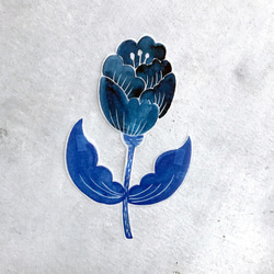 再販3《北欧の庭(Blue)》スッと壁に溶け込むウォールステッカー　※水濡れOK・テカリ無し 7枚目の画像