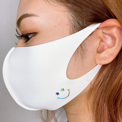 即発送‼︎抗ウイルス加工　☺︎スマイルロゴ☺︎3D立体マスク　UVカット　接触冷感　吸水速乾　日本製　オールシーズン 4枚目の画像