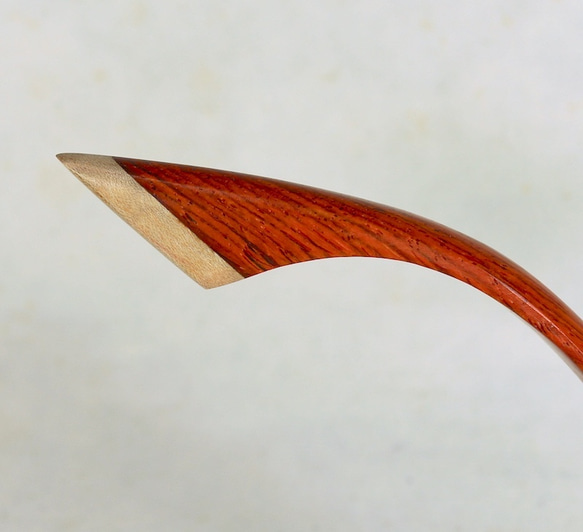 木製かんざし　ココボロ（ローズウッド）自然の色木の模様！ 4枚目の画像