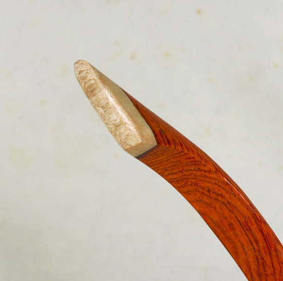 木製かんざし　ココボロ（ローズウッド）自然の色木の模様！ 5枚目の画像