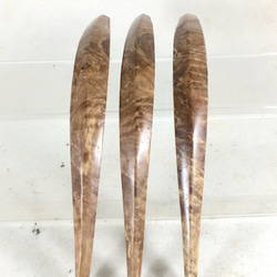 木のかんざし。　楓瘤材　メイプル バール　シャープな形状 2枚目の画像
